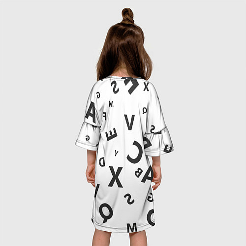 Детское платье Английский алфавит / 3D-принт – фото 4