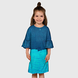 Платье клеш для девочки Цветной бетон, цвет: 3D-принт — фото 2