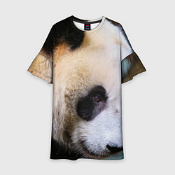 Платье клеш для девочки Загадочная панда, цвет: 3D-принт