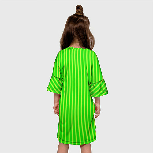 Детское платье Полосы сочное яблоко / 3D-принт – фото 4