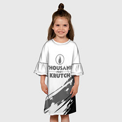 Платье клеш для девочки Thousand Foot Krutch логотип, цвет: 3D-принт — фото 2