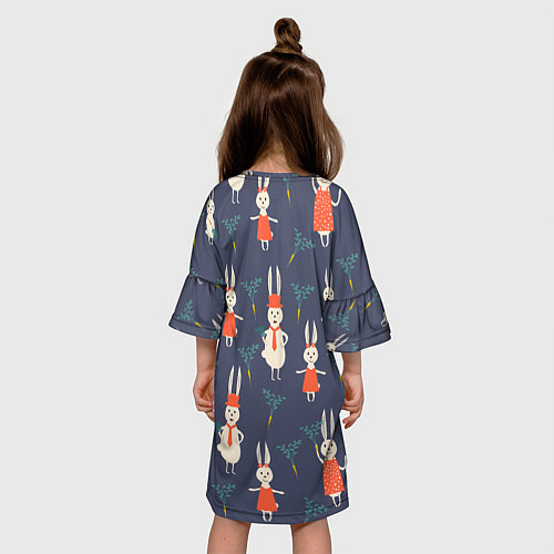 Детское платье Семья крольчат / 3D-принт – фото 4