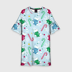 Детское платье Новогодний паттерн