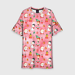 Детское платье Новый год - снеговики