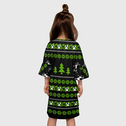 Детское платье Новогодний свитер - Крипер / 3D-принт – фото 4