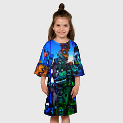 Платье клеш для девочки Five Nights at Freddys 4, цвет: 3D-принт — фото 2