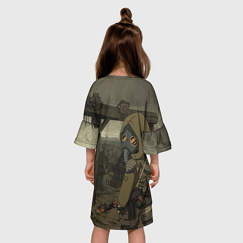 Детское платье STALKER тень чернобыля нарисованный постер / 3D-принт – фото 4