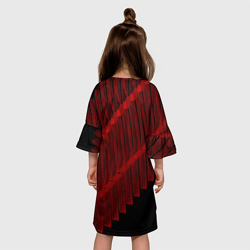 Детское платье Красный маркер / 3D-принт – фото 4