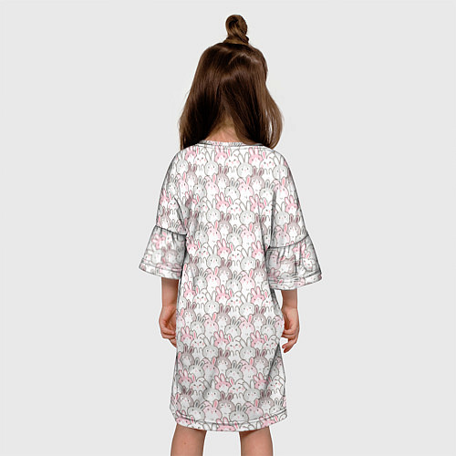 Детское платье Зайка спит на месяце / 3D-принт – фото 4