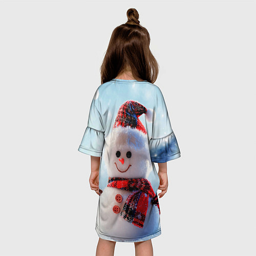 Детское платье Снеговичёк / 3D-принт – фото 4