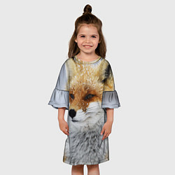 Платье клеш для девочки Лис, цвет: 3D-принт — фото 2