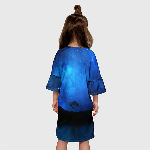 Детское платье Звездное небо и одинокое дерево / 3D-принт – фото 4