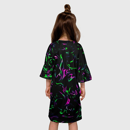 Детское платье Токсичные кляксы / 3D-принт – фото 4