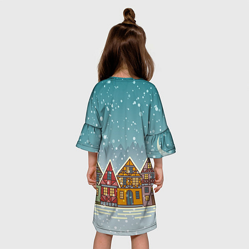 Детское платье Новогодняя зайка с сердечком / 3D-принт – фото 4
