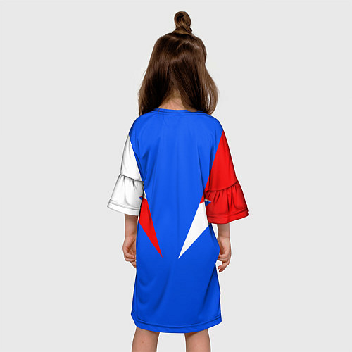Детское платье FIRM с расцветкой триколор / 3D-принт – фото 4