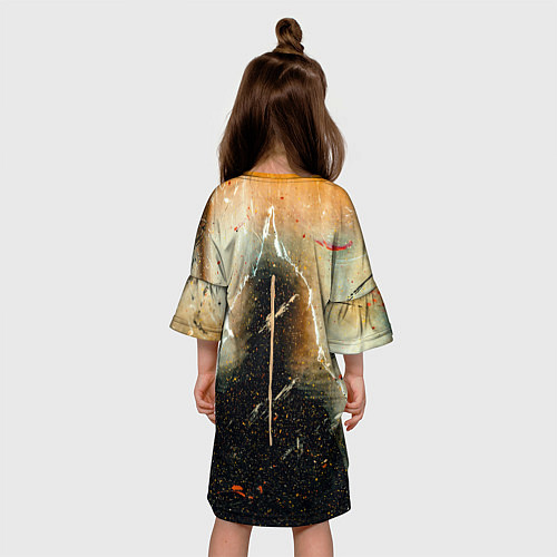 Детское платье Туман, тени и краски / 3D-принт – фото 4