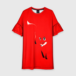 Платье клеш для девочки Красная лиса, цвет: 3D-принт