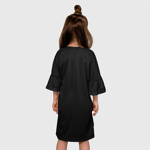 Детское платье Черный пятилистный клевер из аниме черный клевер - / 3D-принт – фото 4