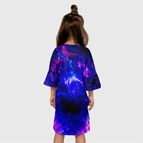 Детское платье Волшебный звездный волк / 3D-принт – фото 4