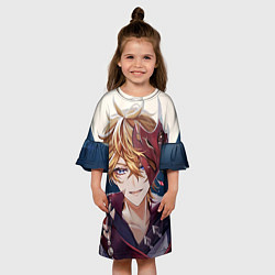 Платье клеш для девочки Тарталья Genshin Impact, цвет: 3D-принт — фото 2