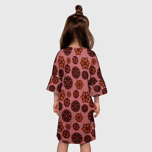 Детское платье Мандалы на сливовом фоне / 3D-принт – фото 4