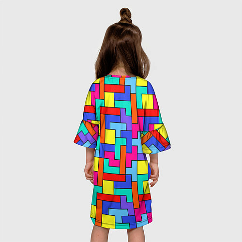 Детское платье Тетрис - паттерн / 3D-принт – фото 4