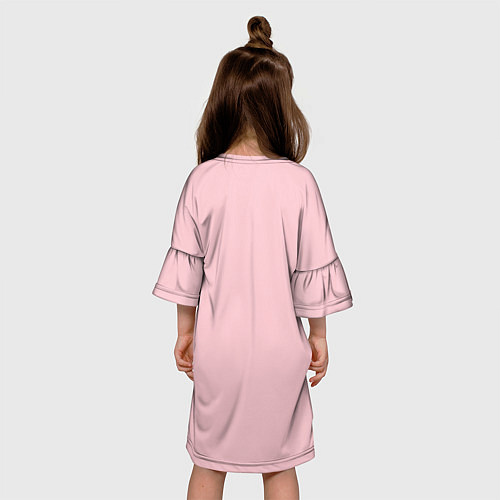 Детское платье Цветущая вишня с иероглифом cакура / 3D-принт – фото 4