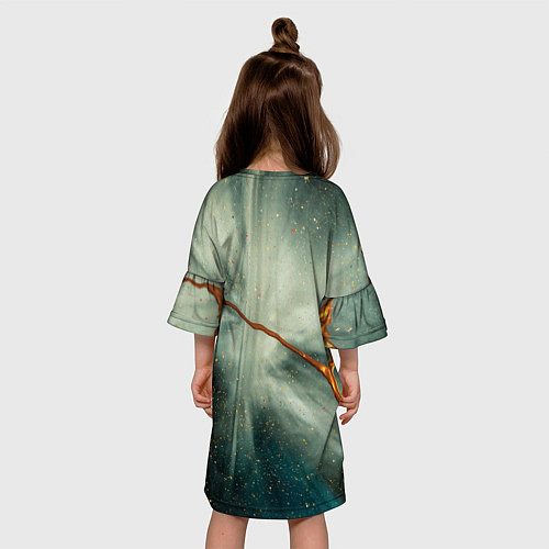 Детское платье Туман, лучи и краски / 3D-принт – фото 4