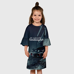 Платье клеш для девочки Lamborghini - power - Italy, цвет: 3D-принт — фото 2