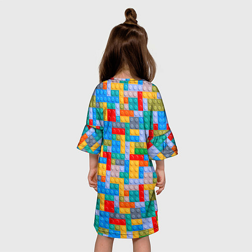 Детское платье Детский конструктор - текстура / 3D-принт – фото 4