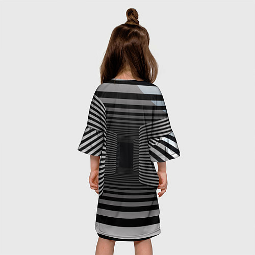 Детское платье Коридор - оптическая иллюзия / 3D-принт – фото 4