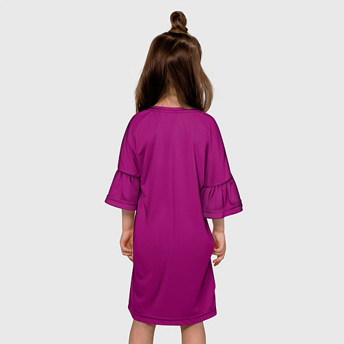 Детское платье Баклажановый радуга / 3D-принт – фото 4