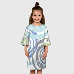 Платье клеш для девочки Паттерн разноцветных кругов, цвет: 3D-принт — фото 2