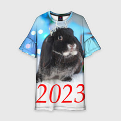 Детское платье Кролик символ наступающего нового года