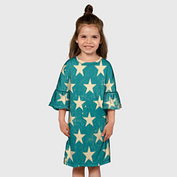 Платье клеш для девочки Super stars, цвет: 3D-принт — фото 2