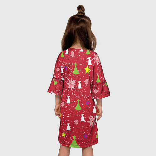 Детское платье Red new year / 3D-принт – фото 4