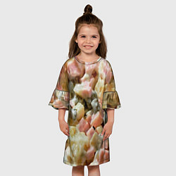 Платье клеш для девочки Салат оливье, цвет: 3D-принт — фото 2