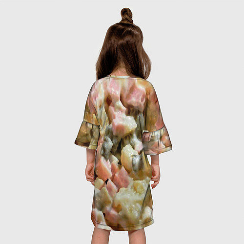 Детское платье Салат оливье / 3D-принт – фото 4