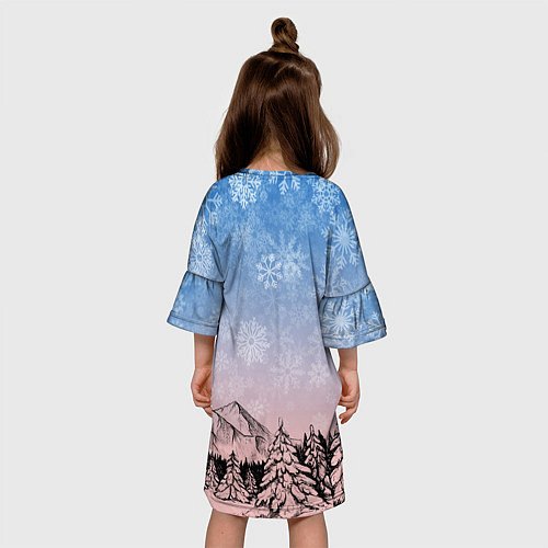 Детское платье Зимнее настроение / 3D-принт – фото 4