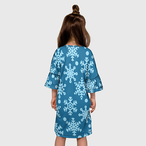 Детское платье Blue snow / 3D-принт – фото 4