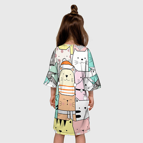 Детское платье Котики и кошечки / 3D-принт – фото 4
