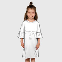 Платье клеш для девочки Маяковский Послушайте, цвет: 3D-принт — фото 2