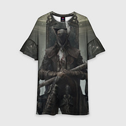 Платье клеш для девочки Bloodborne охотник, цвет: 3D-принт