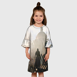 Платье клеш для девочки Революция ассасинов, цвет: 3D-принт — фото 2