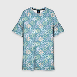 Детское платье Узор из разноцветных снежинок