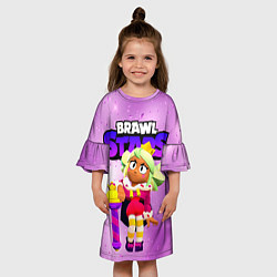 Платье клеш для девочки Мэнди Бравл старс, цвет: 3D-принт — фото 2
