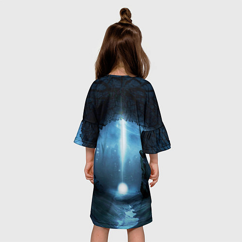 Детское платье Тёмная арка и свет в космосе / 3D-принт – фото 4