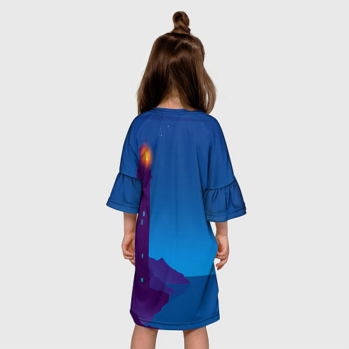Детское платье Маяк в ночи / 3D-принт – фото 4
