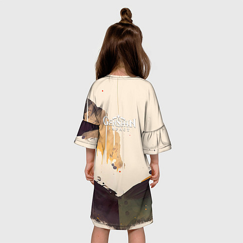 Детское платье Геншин Импакт, рисунок маслом / 3D-принт – фото 4