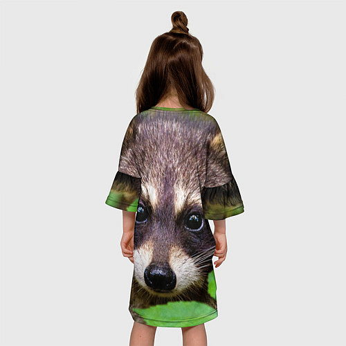 Детское платье Енот выглядывает / 3D-принт – фото 4